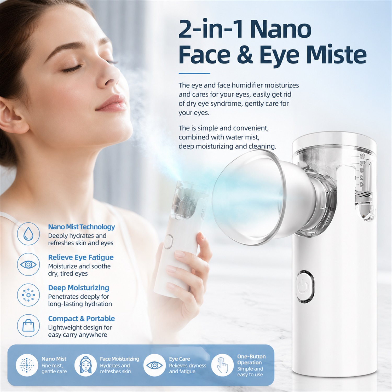 2-IN-1 Siatkowy Parownik do Tw – Face Steamer recenzja i cena
